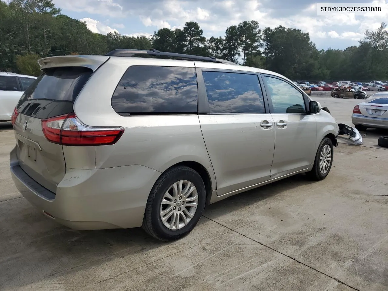 2015 Toyota Sienna Xle VIN: 5TDYK3DC7FS531088 Lot: 73856094