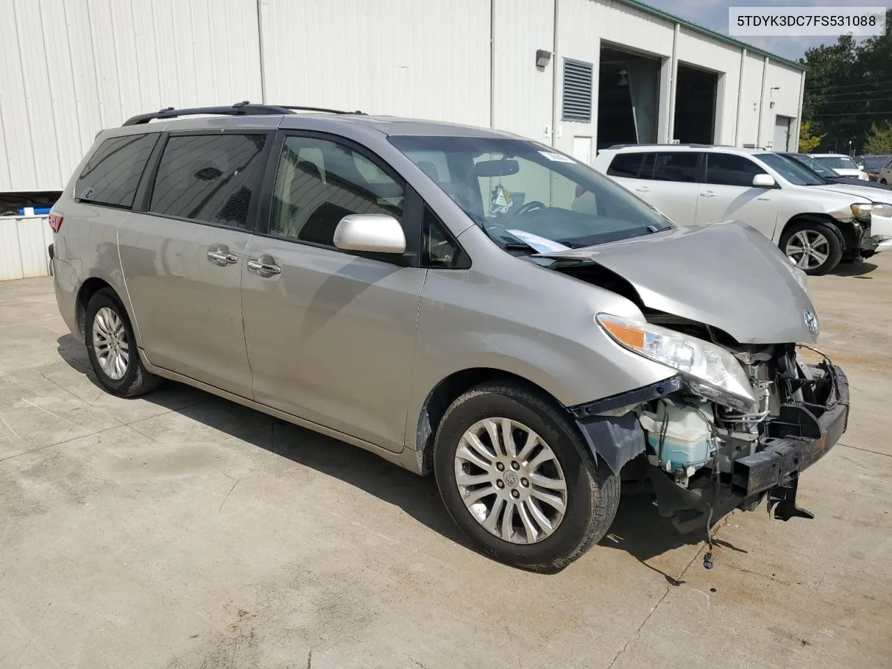 2015 Toyota Sienna Xle VIN: 5TDYK3DC7FS531088 Lot: 73856094