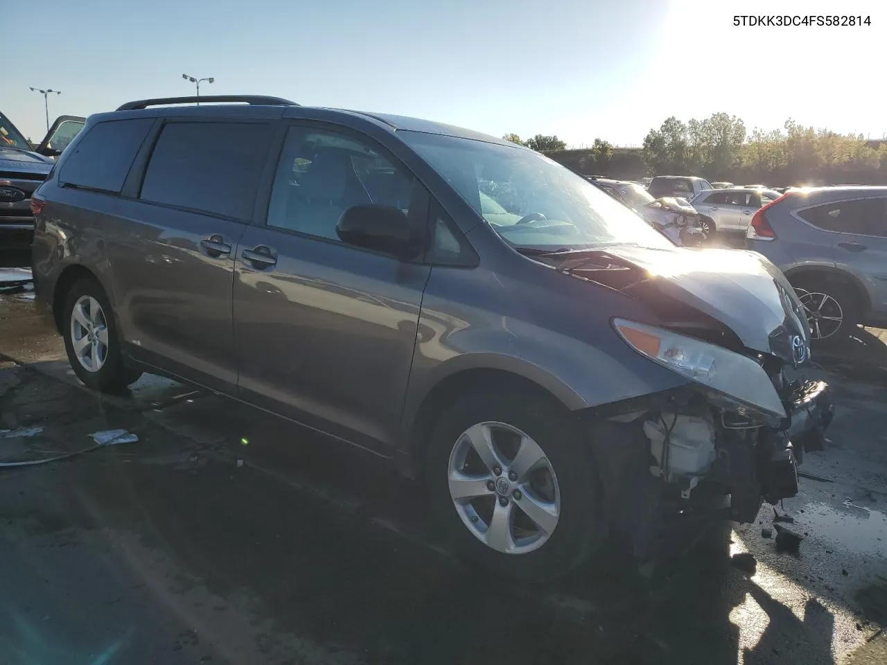 2015 Toyota Sienna Le VIN: 5TDKK3DC4FS582814 Lot: 74100984