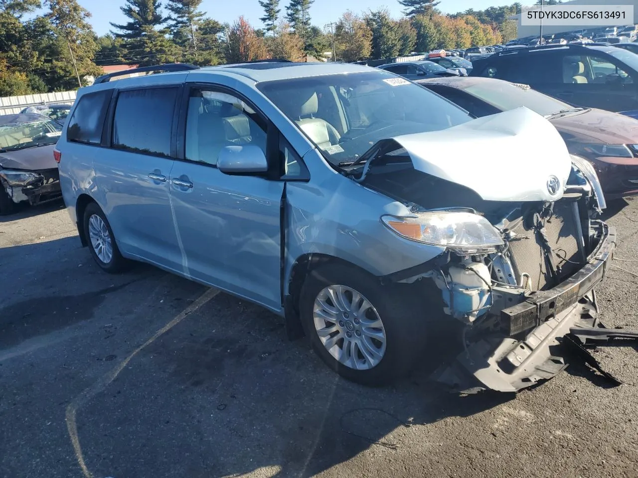 2015 Toyota Sienna Xle VIN: 5TDYK3DC6FS613491 Lot: 74102454