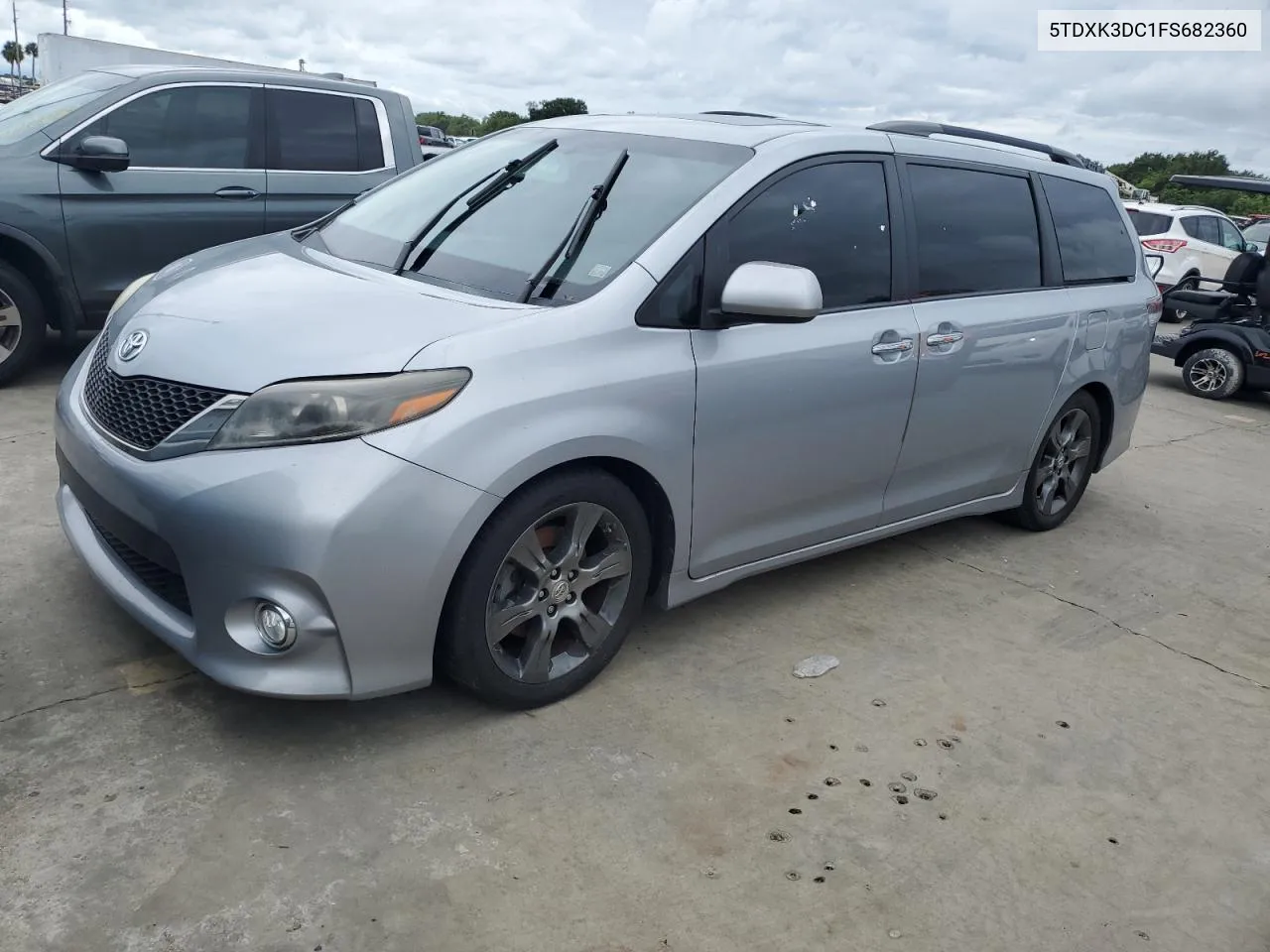 2015 Toyota Sienna Sport VIN: 5TDXK3DC1FS682360 Lot: 74277254