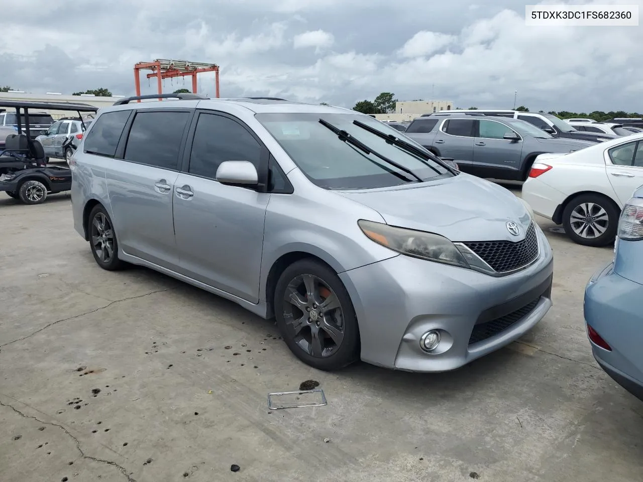 2015 Toyota Sienna Sport VIN: 5TDXK3DC1FS682360 Lot: 74277254