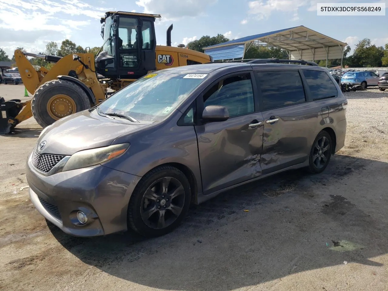 2015 Toyota Sienna Sport VIN: 5TDXK3DC9FS568249 Lot: 74474154