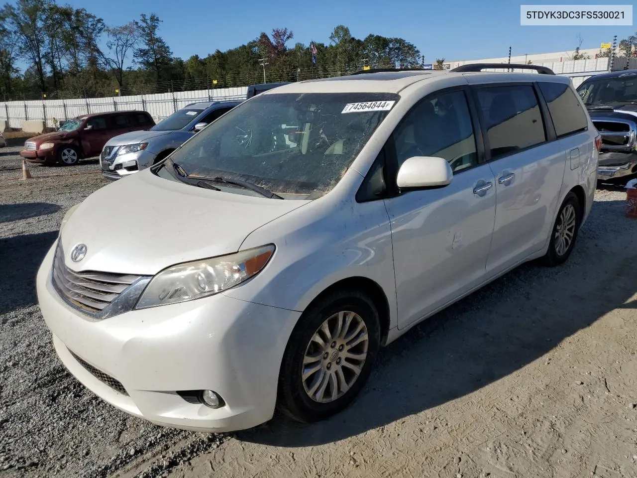 2015 Toyota Sienna Xle VIN: 5TDYK3DC3FS530021 Lot: 74564844