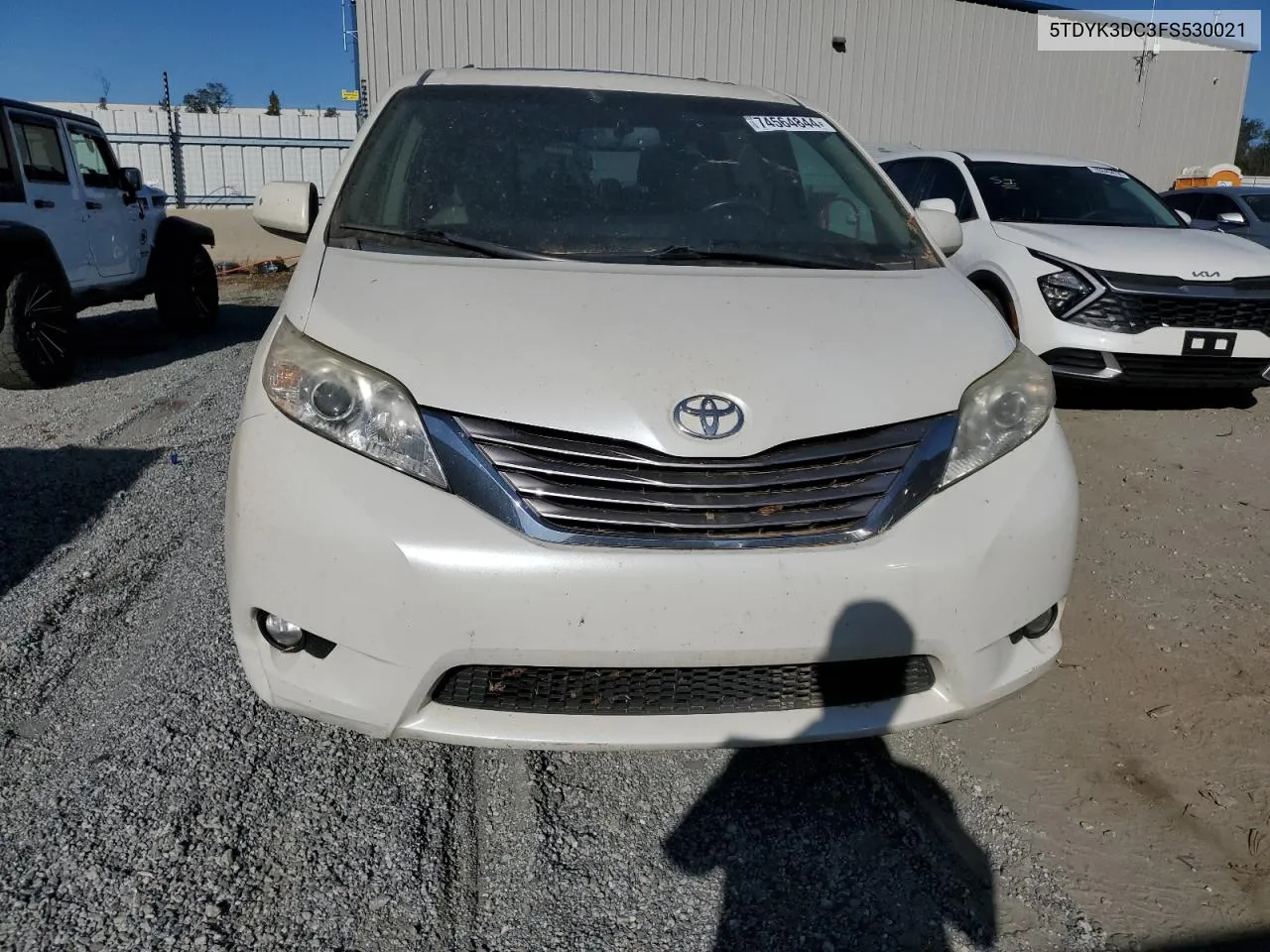 2015 Toyota Sienna Xle VIN: 5TDYK3DC3FS530021 Lot: 74564844