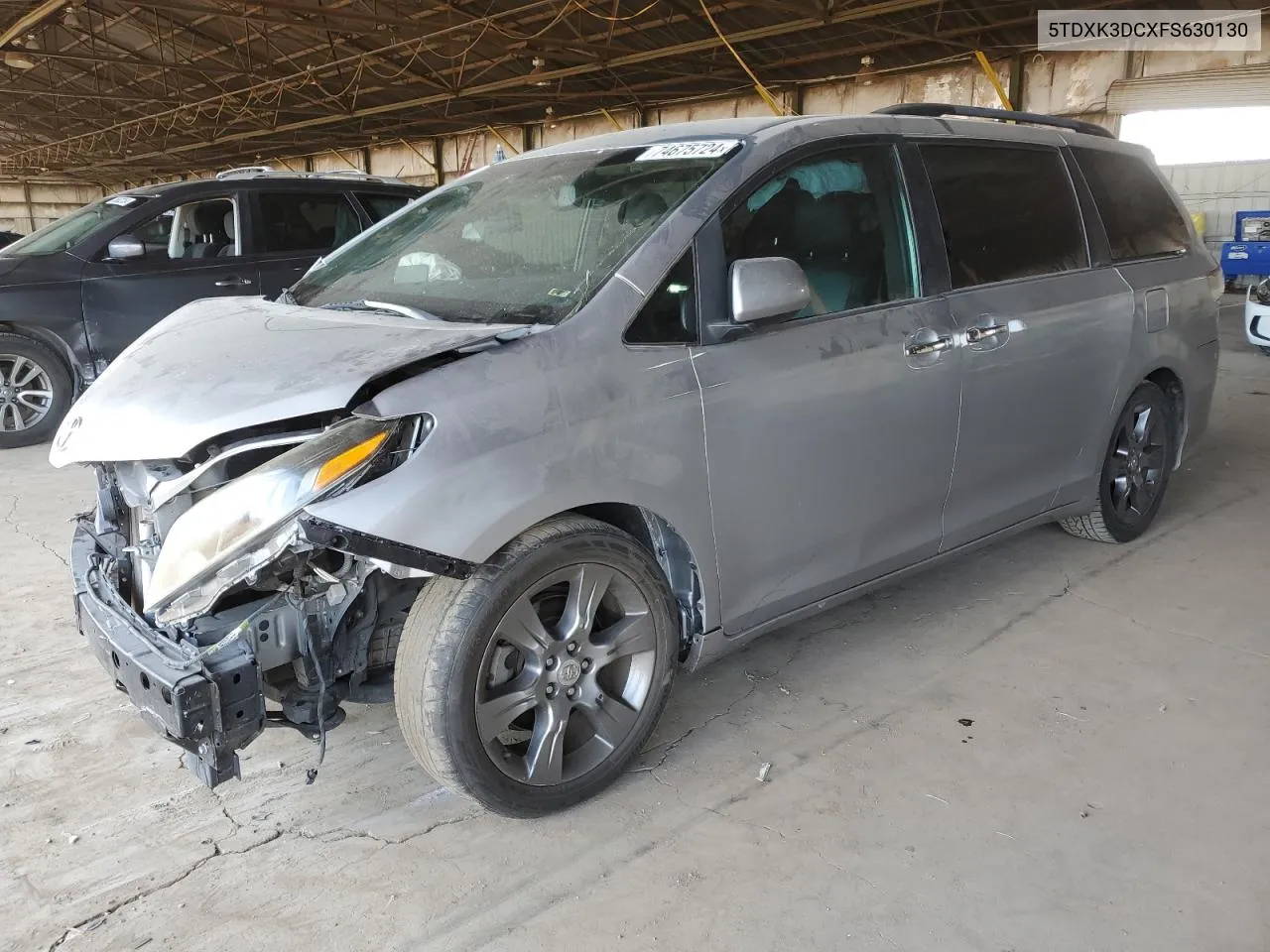 2015 Toyota Sienna Sport VIN: 5TDXK3DCXFS630130 Lot: 74675724