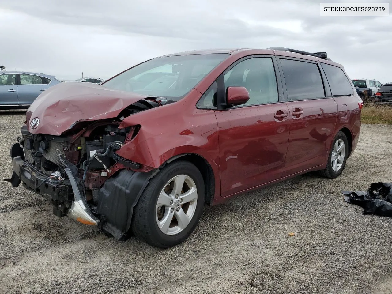 2015 Toyota Sienna Le VIN: 5TDKK3DC3FS623739 Lot: 74693514