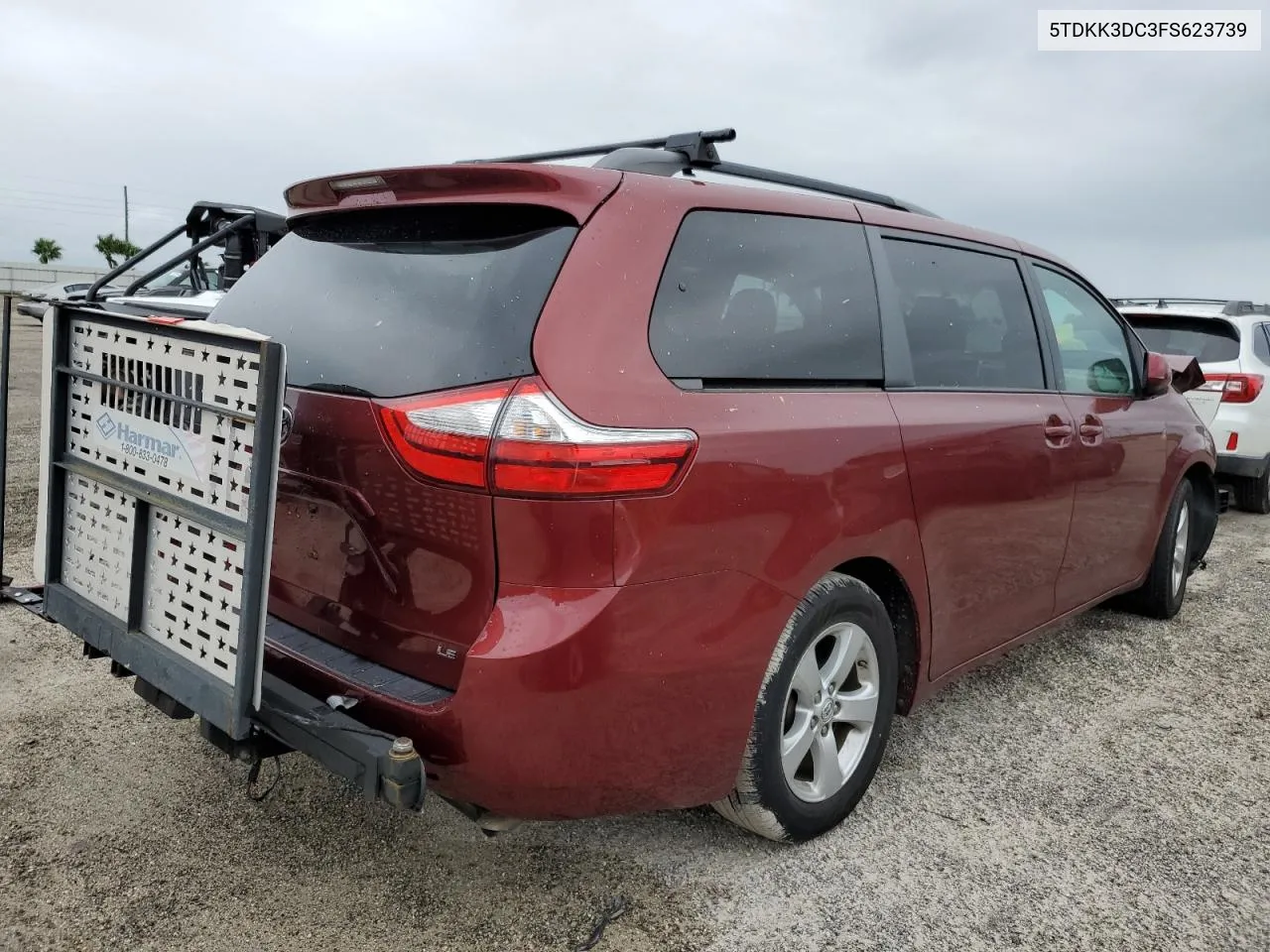 2015 Toyota Sienna Le VIN: 5TDKK3DC3FS623739 Lot: 74693514