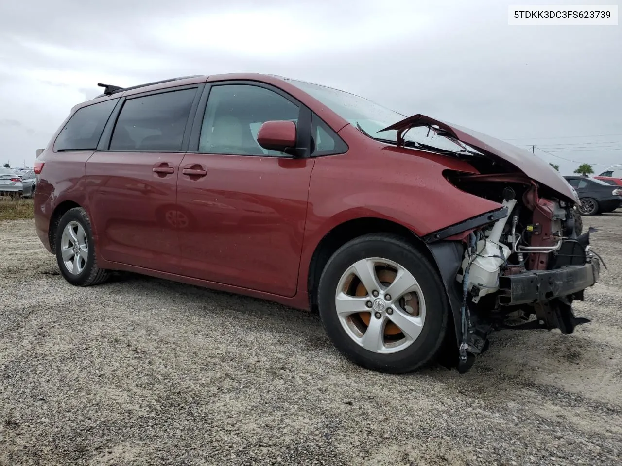 2015 Toyota Sienna Le VIN: 5TDKK3DC3FS623739 Lot: 74693514