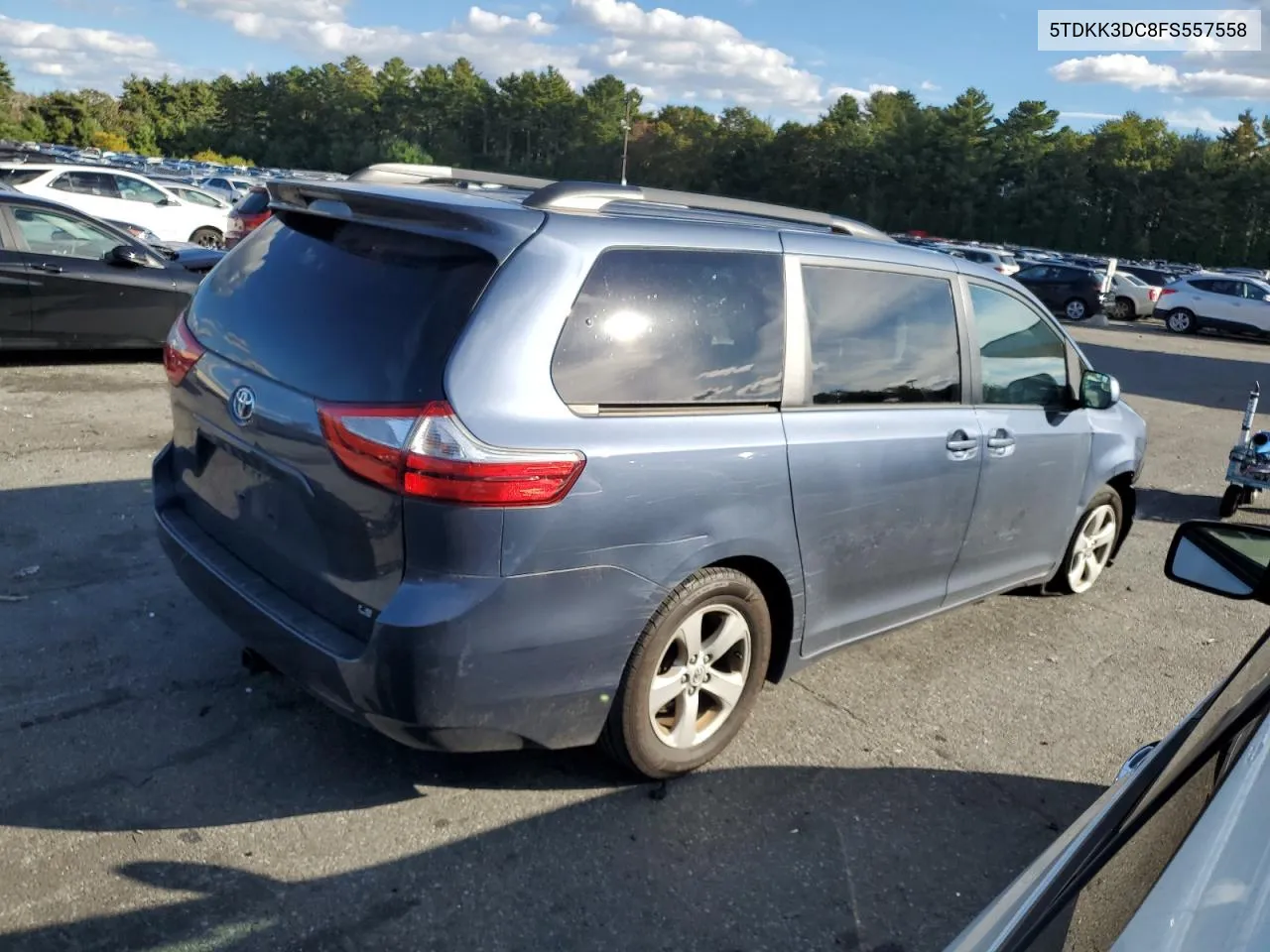 2015 Toyota Sienna Le VIN: 5TDKK3DC8FS557558 Lot: 74839804