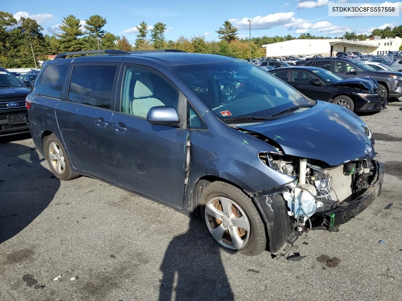 2015 Toyota Sienna Le VIN: 5TDKK3DC8FS557558 Lot: 74839804