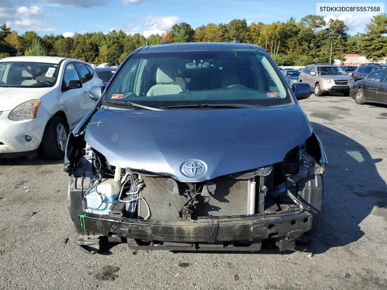 2015 Toyota Sienna Le VIN: 5TDKK3DC8FS557558 Lot: 74839804