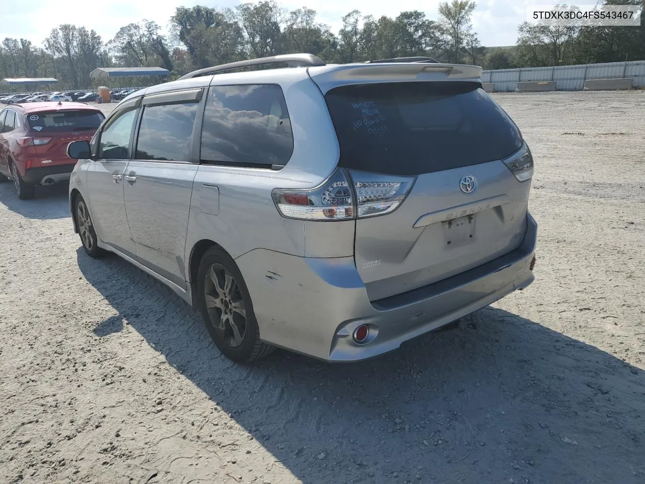 2015 Toyota Sienna Sport VIN: 5TDXK3DC4FS543467 Lot: 74980614