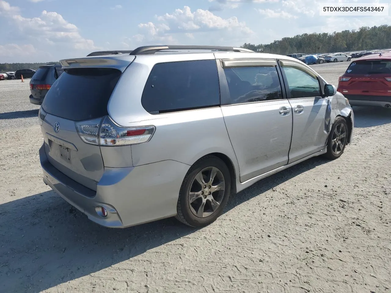 2015 Toyota Sienna Sport VIN: 5TDXK3DC4FS543467 Lot: 74980614