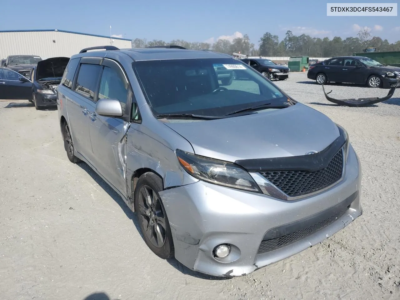 2015 Toyota Sienna Sport VIN: 5TDXK3DC4FS543467 Lot: 74980614