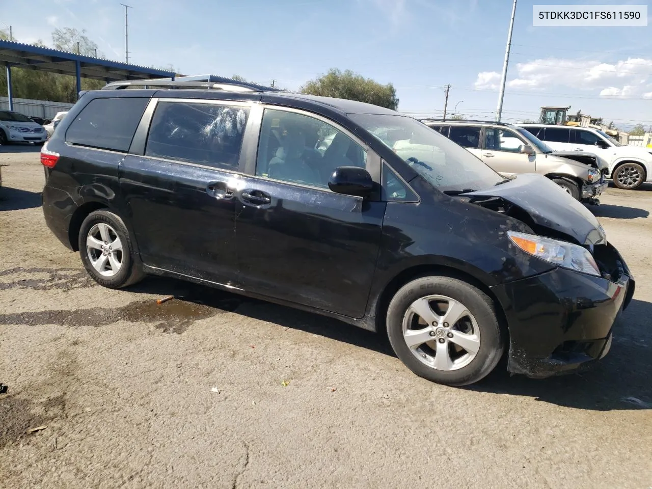 2015 Toyota Sienna Le VIN: 5TDKK3DC1FS611590 Lot: 74996984