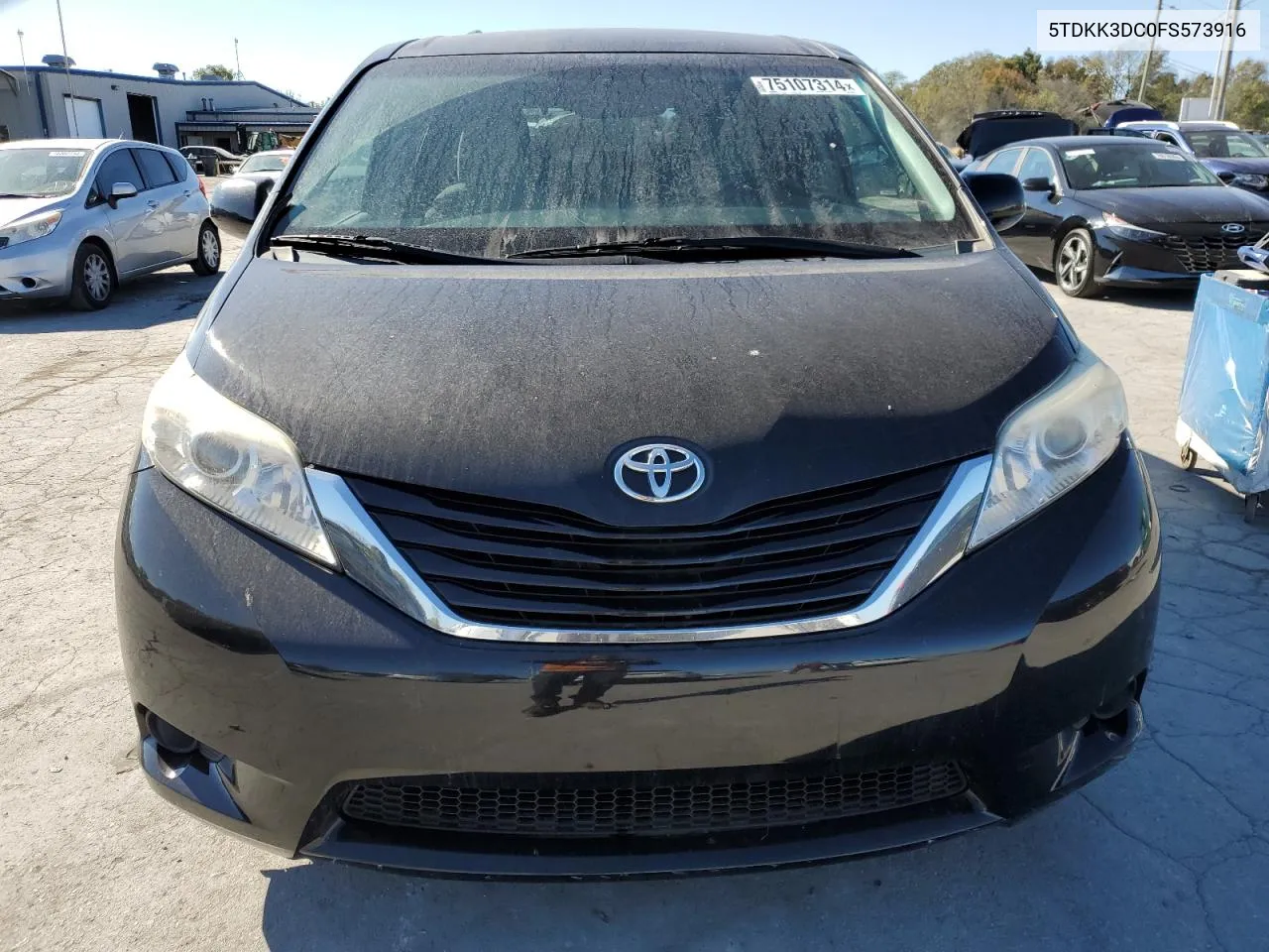 2015 Toyota Sienna Le VIN: 5TDKK3DC0FS573916 Lot: 75107314