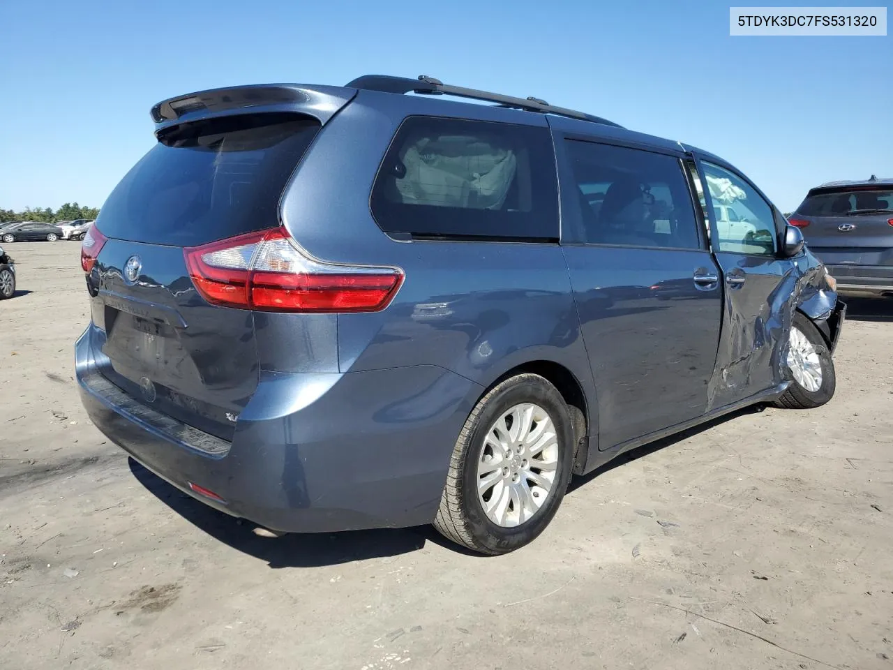 2015 Toyota Sienna Xle VIN: 5TDYK3DC7FS531320 Lot: 75182104