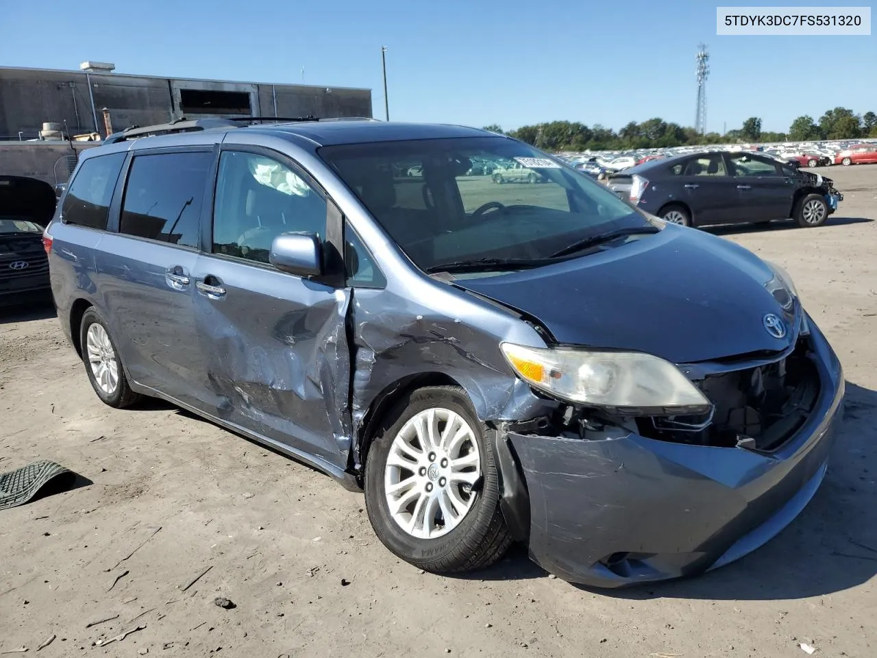 2015 Toyota Sienna Xle VIN: 5TDYK3DC7FS531320 Lot: 75182104