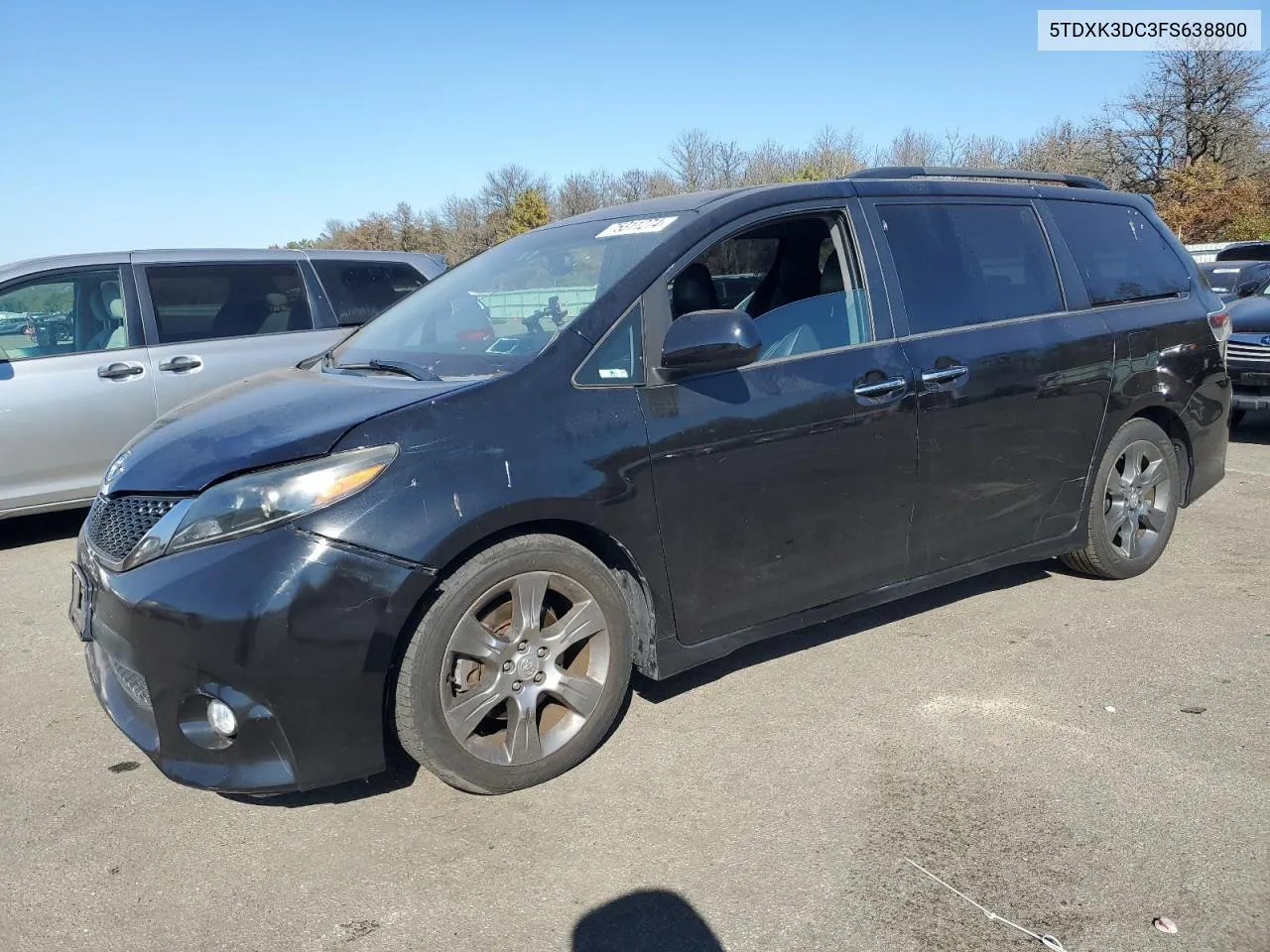 2015 Toyota Sienna Sport VIN: 5TDXK3DC3FS638800 Lot: 75311274