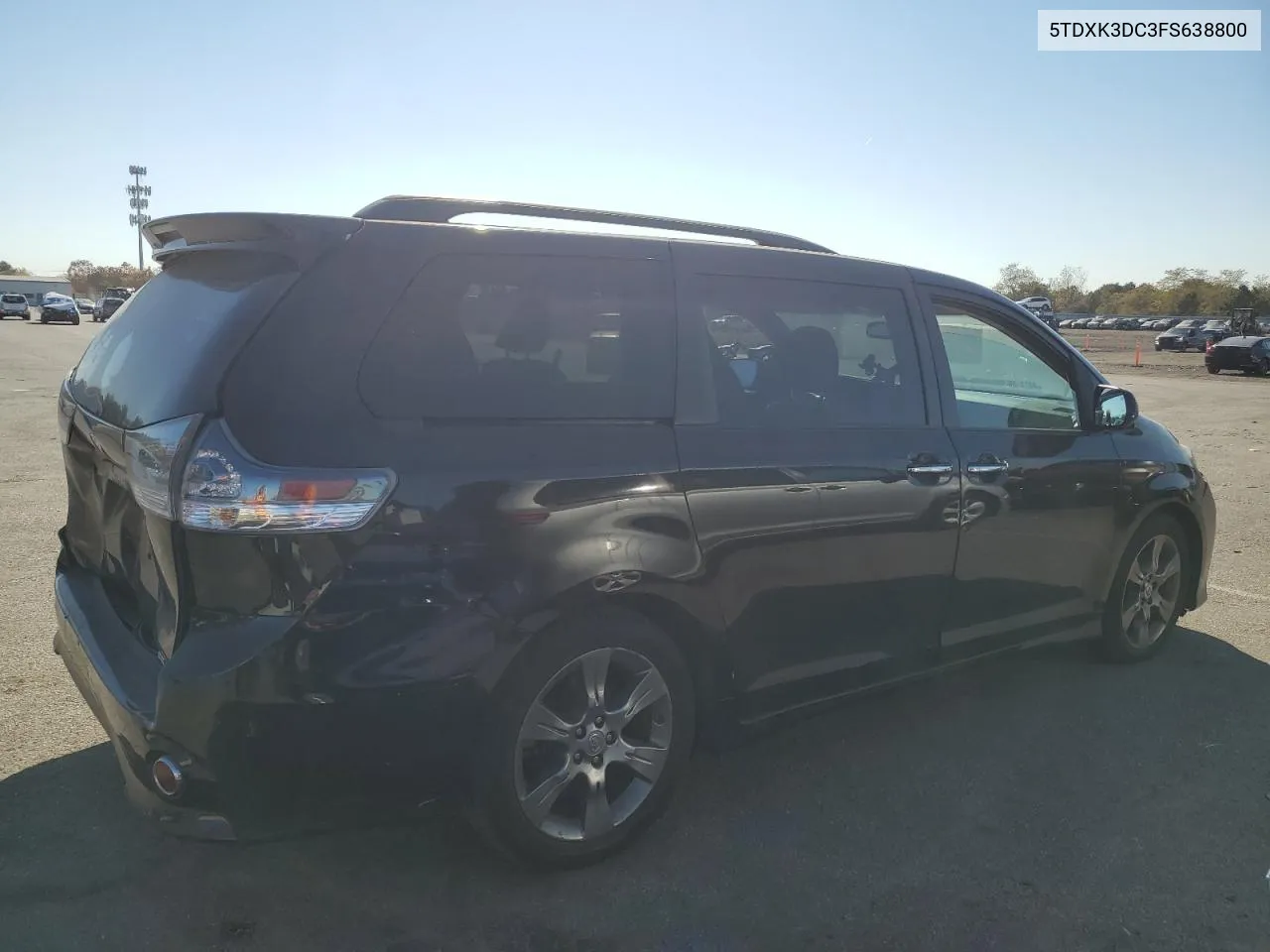 2015 Toyota Sienna Sport VIN: 5TDXK3DC3FS638800 Lot: 75311274