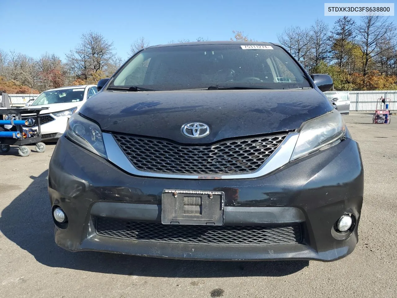 2015 Toyota Sienna Sport VIN: 5TDXK3DC3FS638800 Lot: 75311274