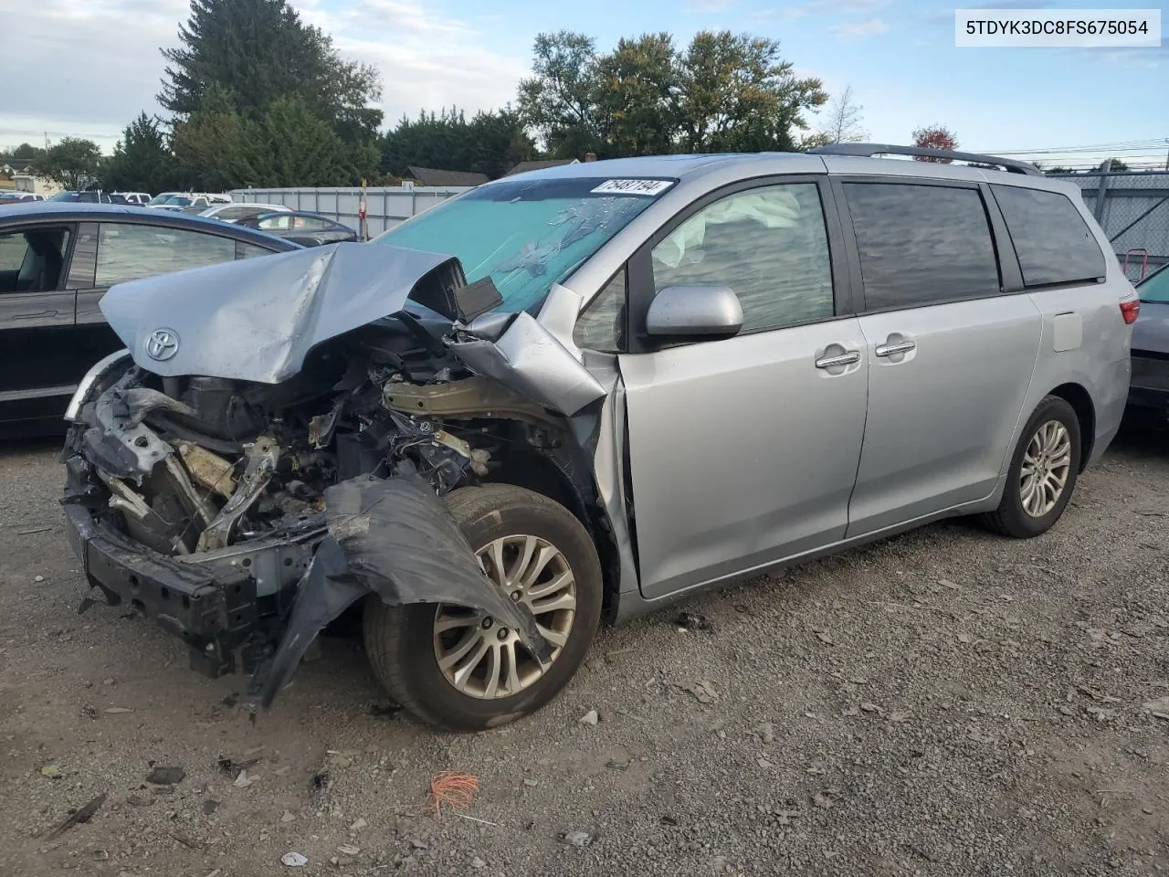 2015 Toyota Sienna Xle VIN: 5TDYK3DC8FS675054 Lot: 75487194