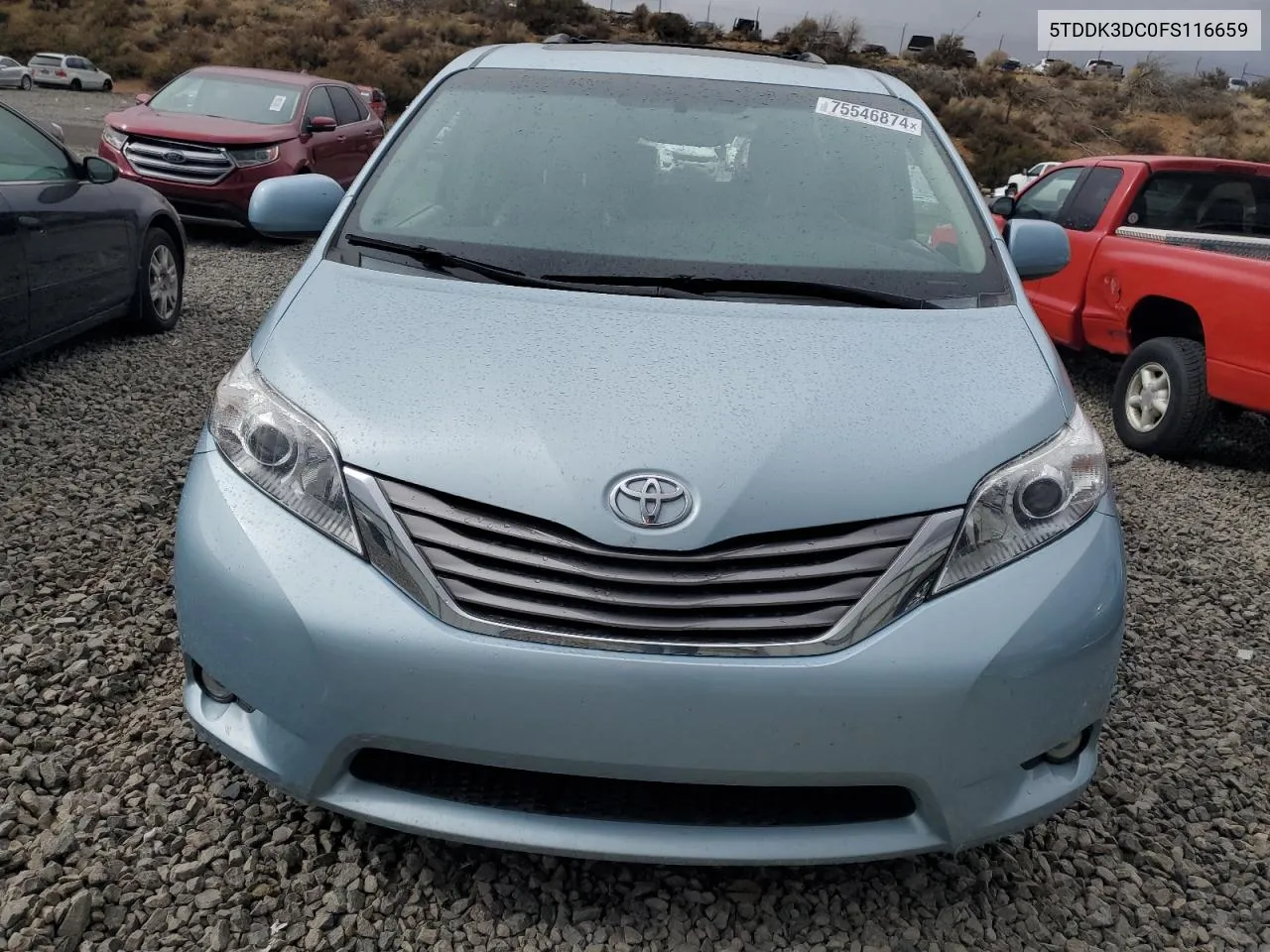 2015 Toyota Sienna Xle VIN: 5TDDK3DC0FS116659 Lot: 75546874