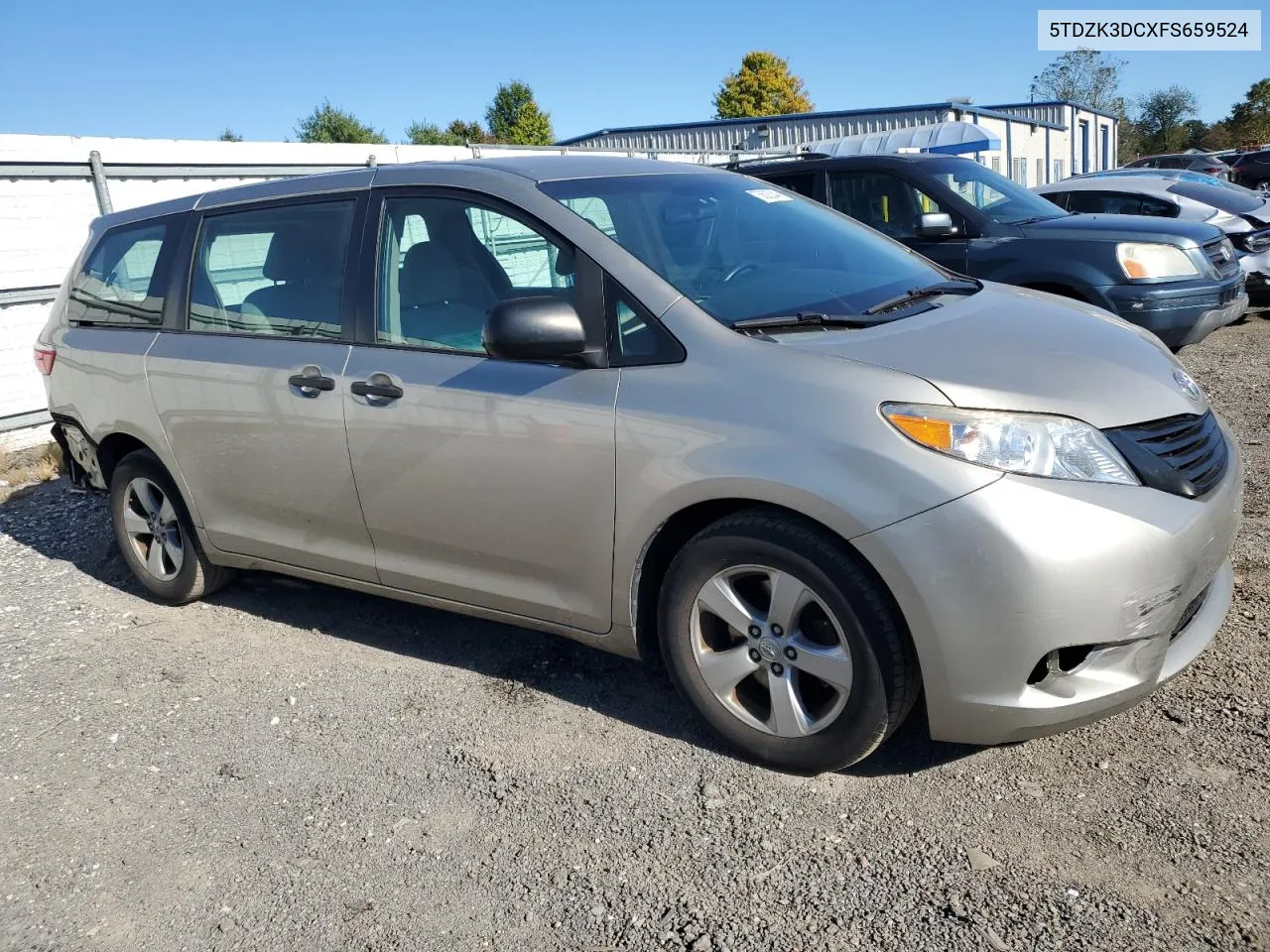 2015 Toyota Sienna VIN: 5TDZK3DCXFS659524 Lot: 75628244