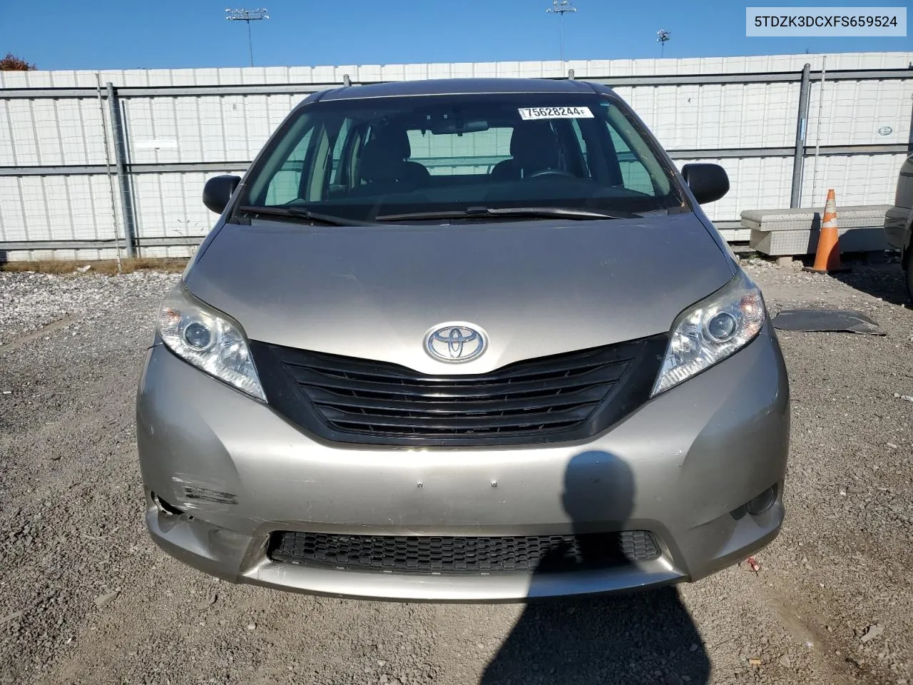 2015 Toyota Sienna VIN: 5TDZK3DCXFS659524 Lot: 75628244