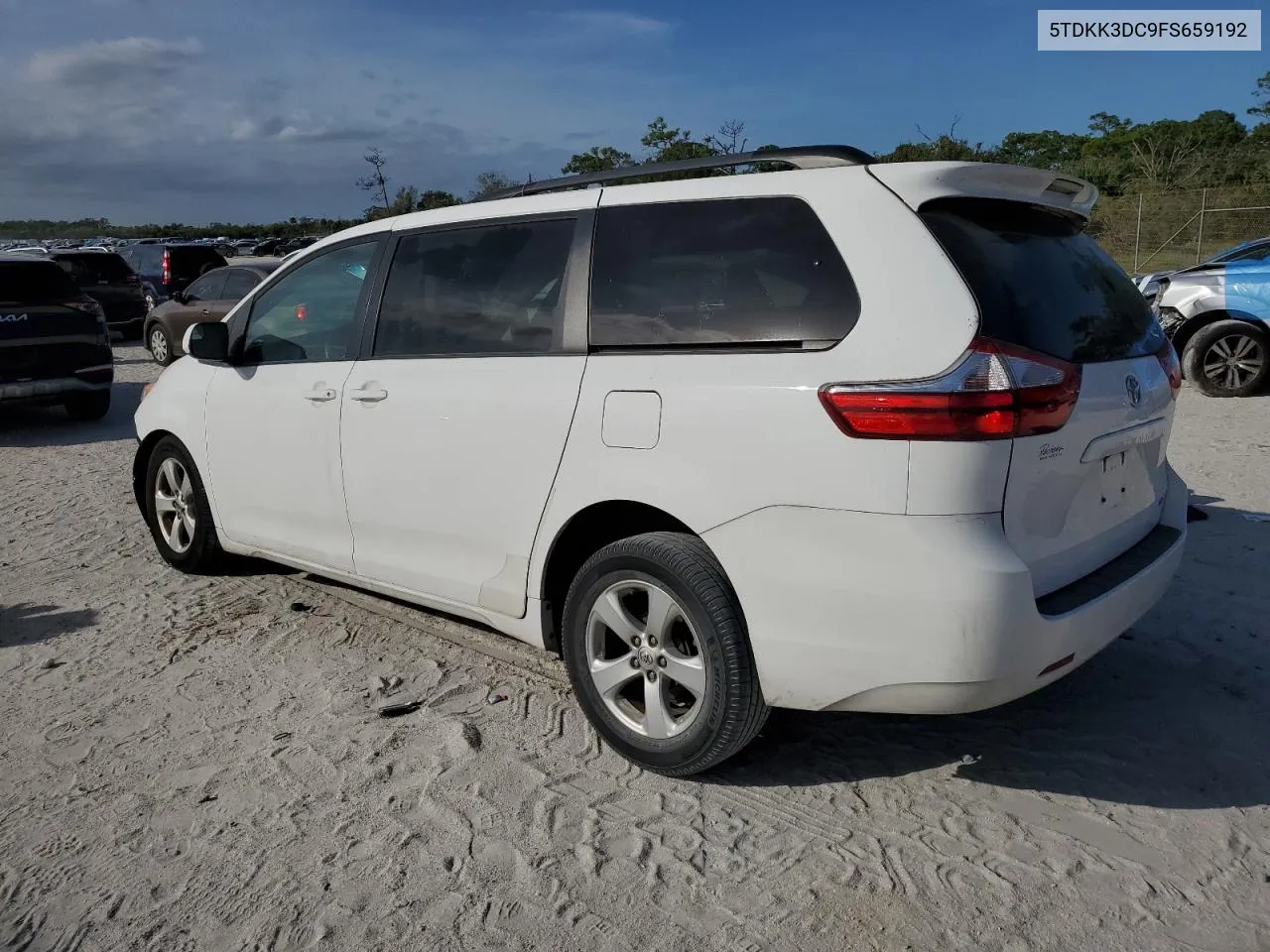 2015 Toyota Sienna Le VIN: 5TDKK3DC9FS659192 Lot: 75834454