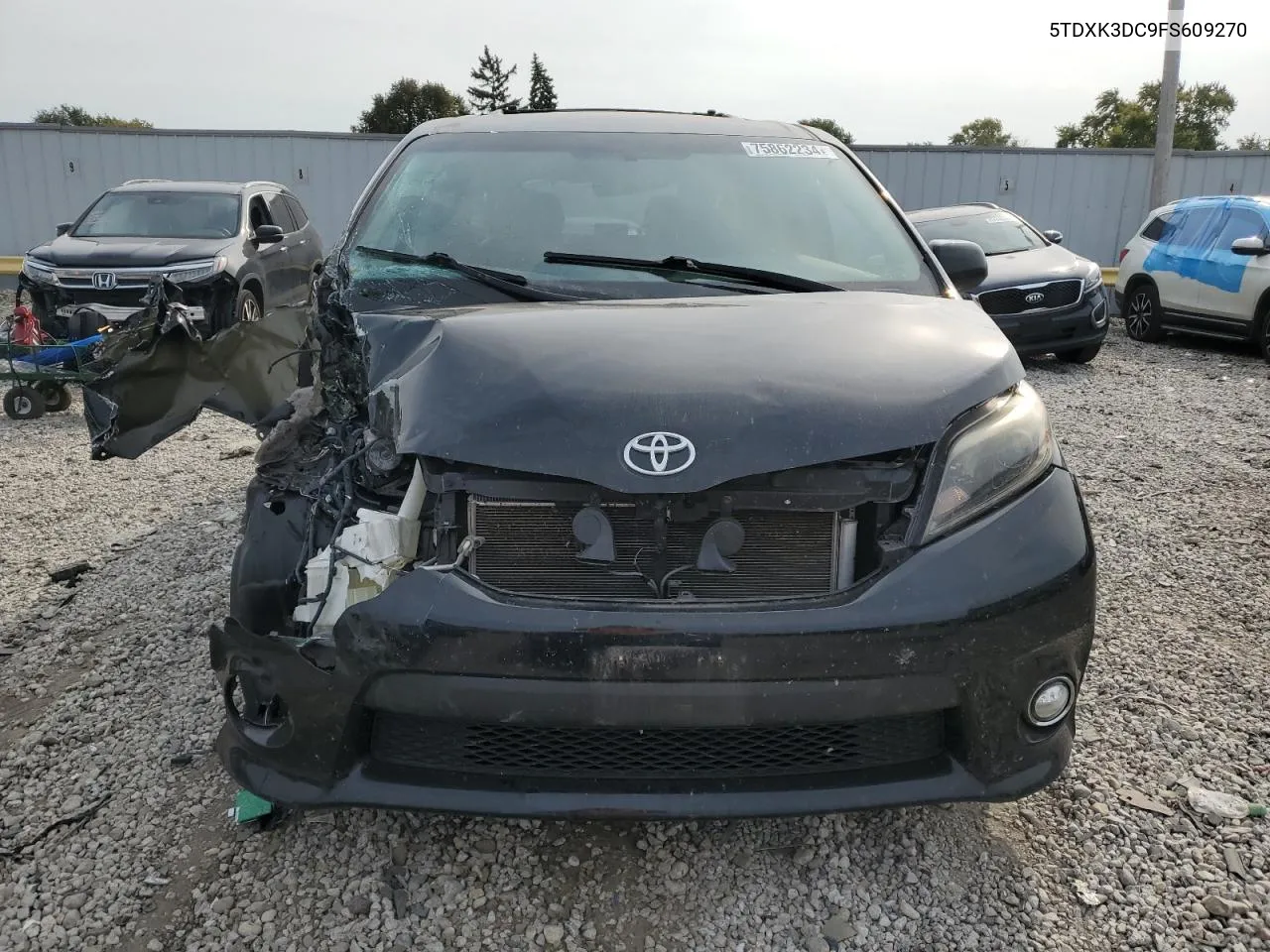 2015 Toyota Sienna Sport VIN: 5TDXK3DC9FS609270 Lot: 75862234