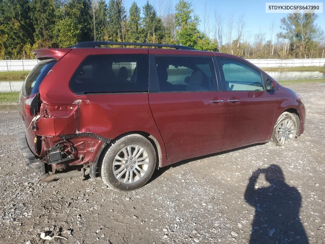 5TDYK3DC5FS647390 2015 Toyota Sienna Xle