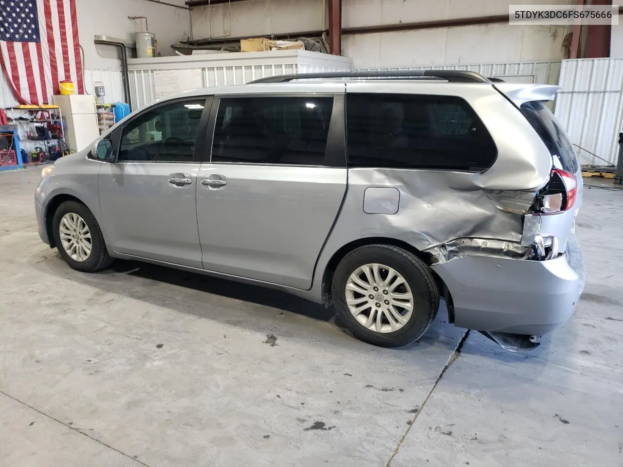 2015 Toyota Sienna Xle VIN: 5TDYK3DC6FS675666 Lot: 76277094