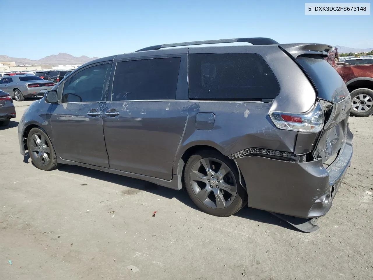 2015 Toyota Sienna Sport VIN: 5TDXK3DC2FS673148 Lot: 76296924