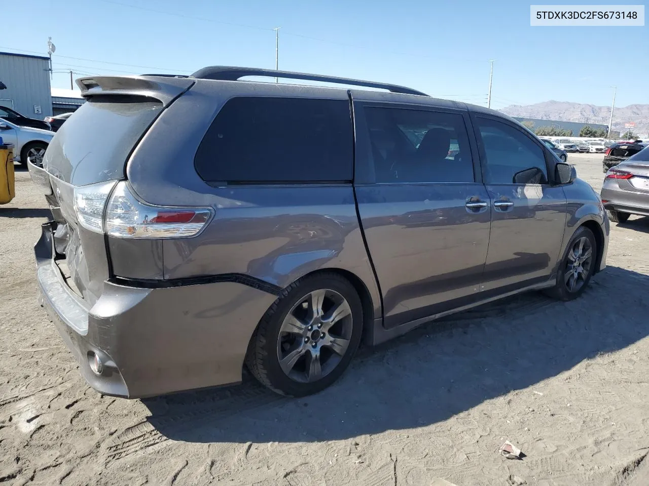 2015 Toyota Sienna Sport VIN: 5TDXK3DC2FS673148 Lot: 76296924