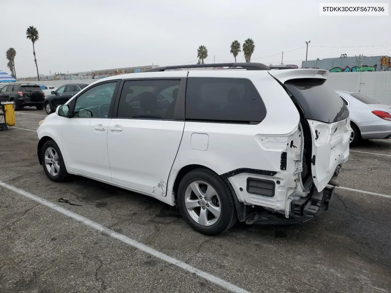 2015 Toyota Sienna Le VIN: 5TDKK3DCXFS677636 Lot: 76484244