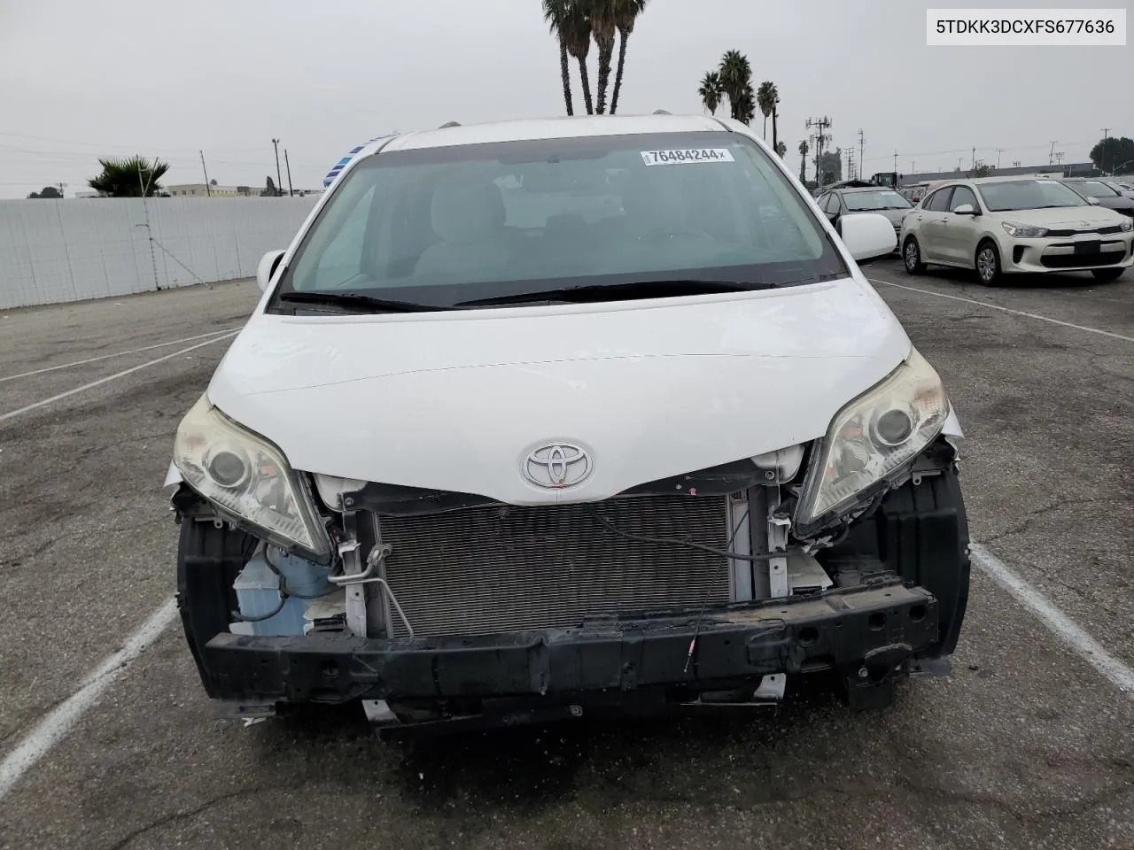 2015 Toyota Sienna Le VIN: 5TDKK3DCXFS677636 Lot: 76484244