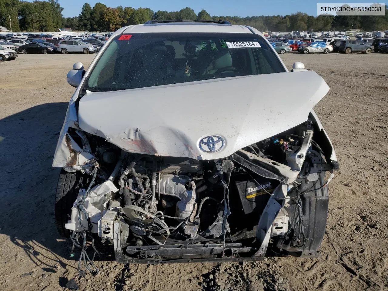 5TDYK3DCXFS550038 2015 Toyota Sienna Xle