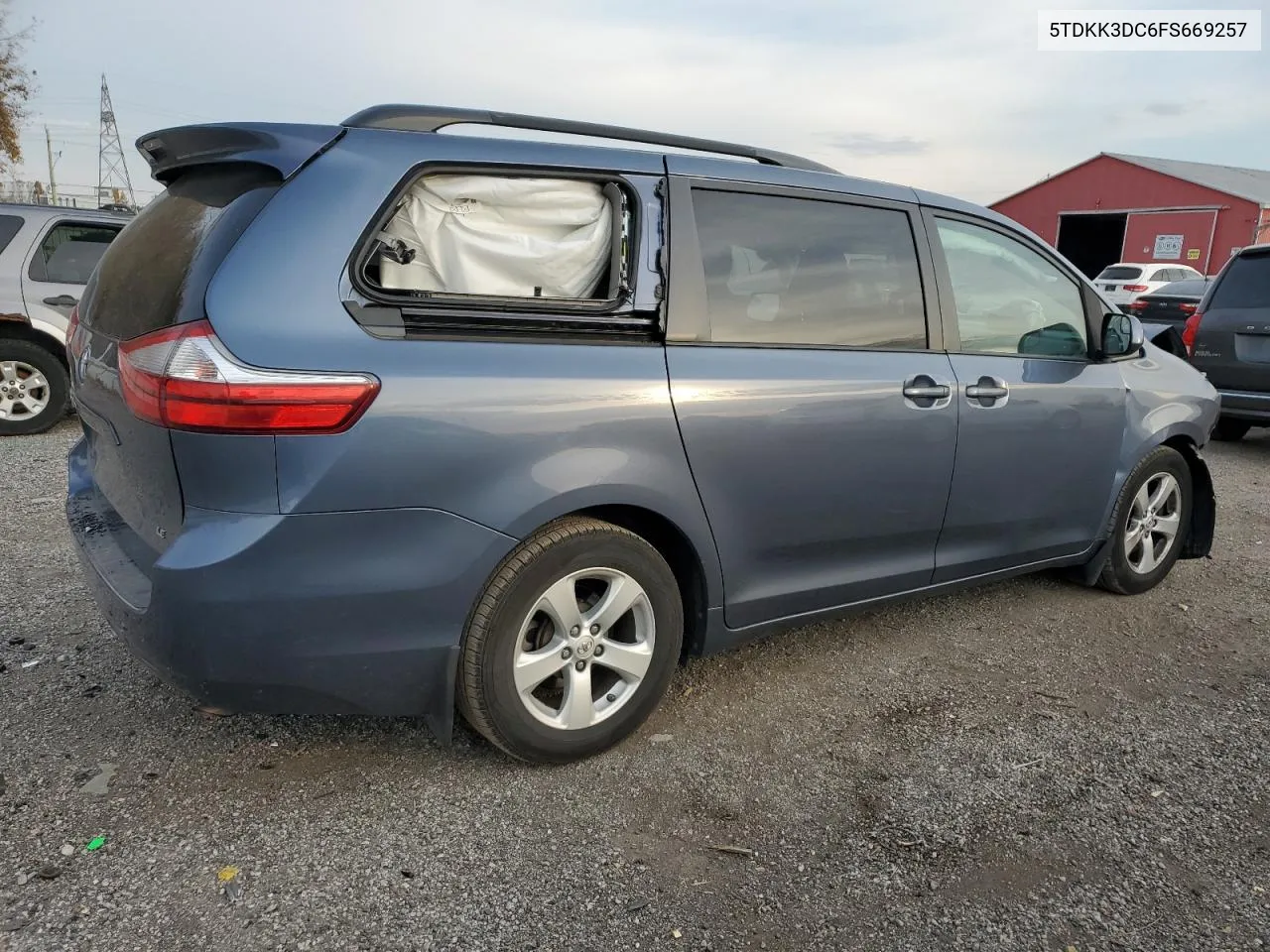 2015 Toyota Sienna Le VIN: 5TDKK3DC6FS669257 Lot: 77169074