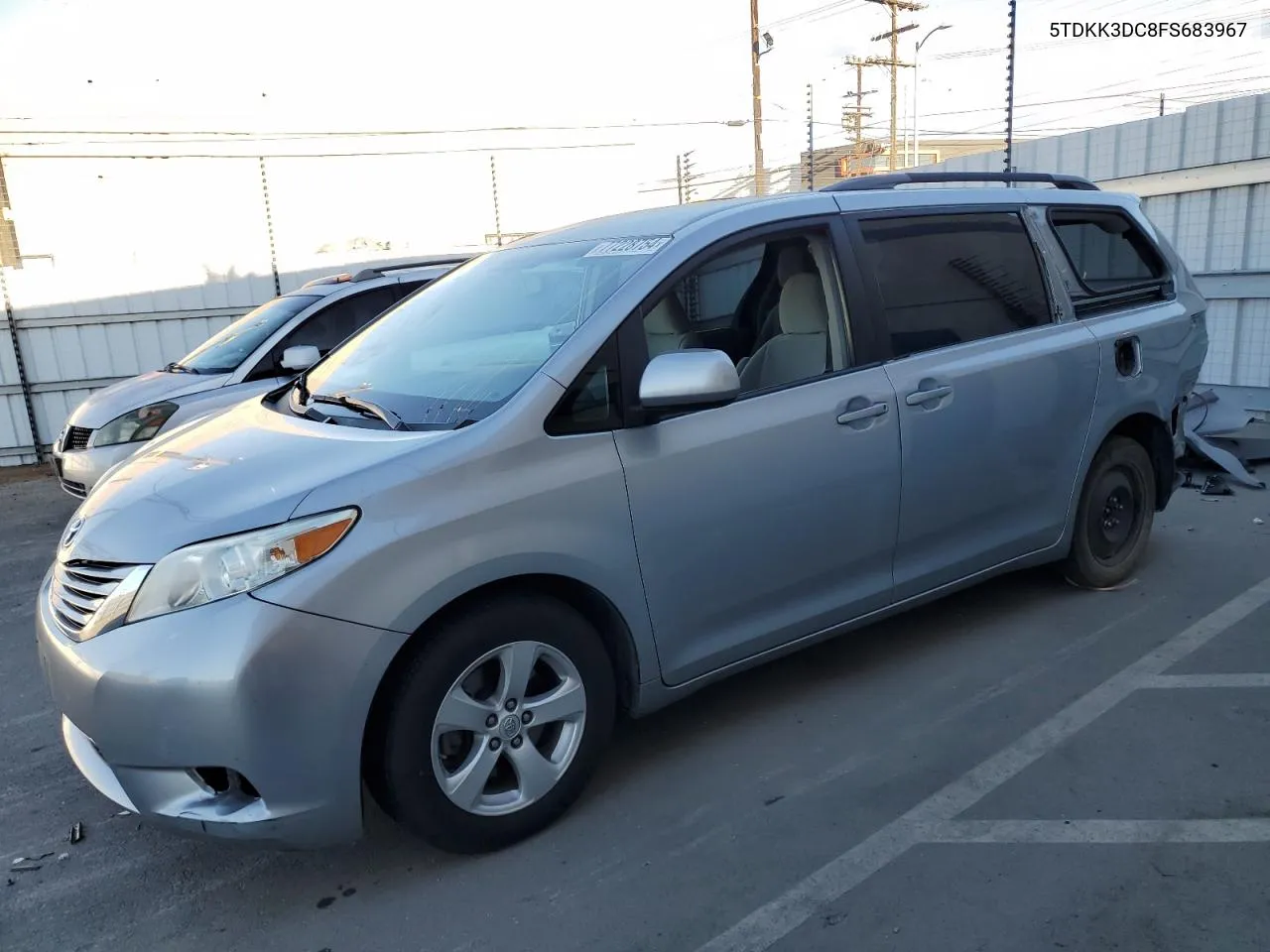 2015 Toyota Sienna Le VIN: 5TDKK3DC8FS683967 Lot: 77228754