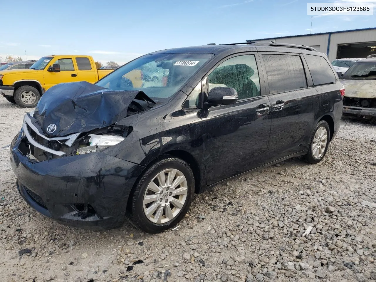 2015 Toyota Sienna Xle VIN: 5TDDK3DC3FS123685 Lot: 77353914