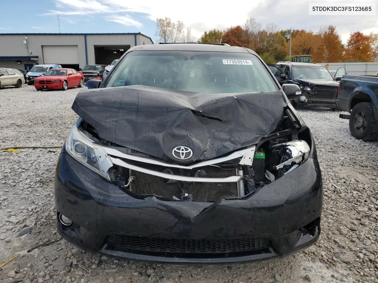 2015 Toyota Sienna Xle VIN: 5TDDK3DC3FS123685 Lot: 77353914