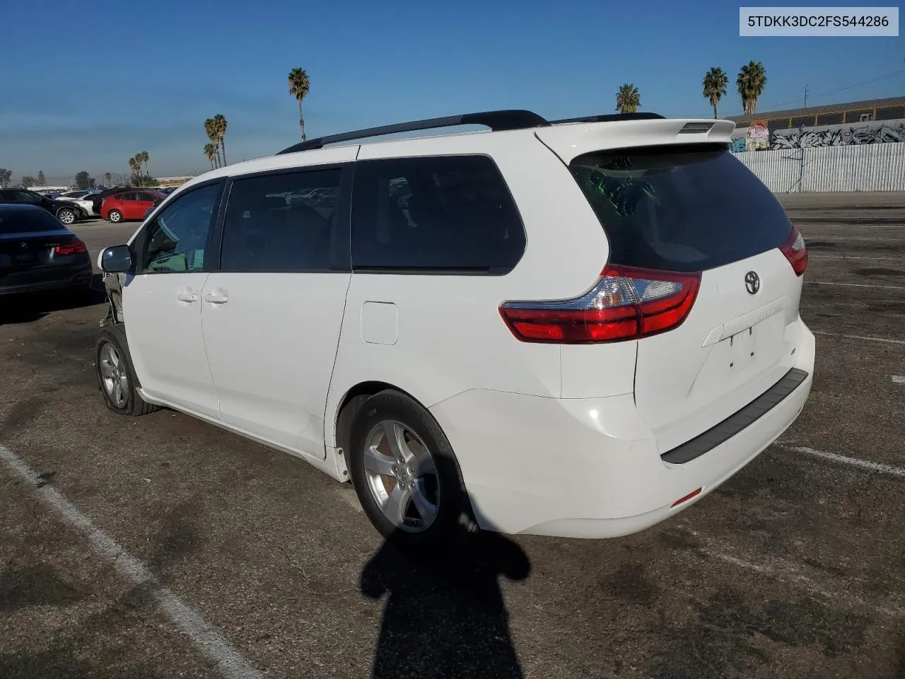 2015 Toyota Sienna Le VIN: 5TDKK3DC2FS544286 Lot: 77404314