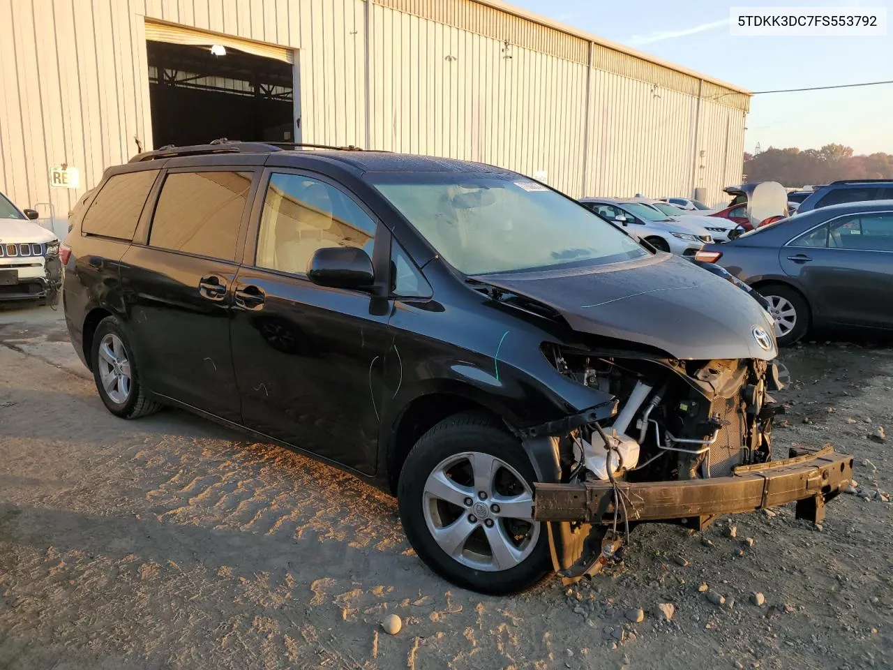 2015 Toyota Sienna Le VIN: 5TDKK3DC7FS553792 Lot: 77606074