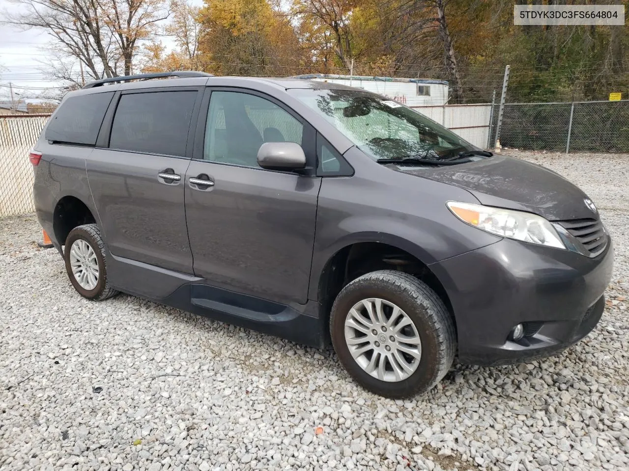 2015 Toyota Sienna Xle VIN: 5TDYK3DC3FS664804 Lot: 77622464