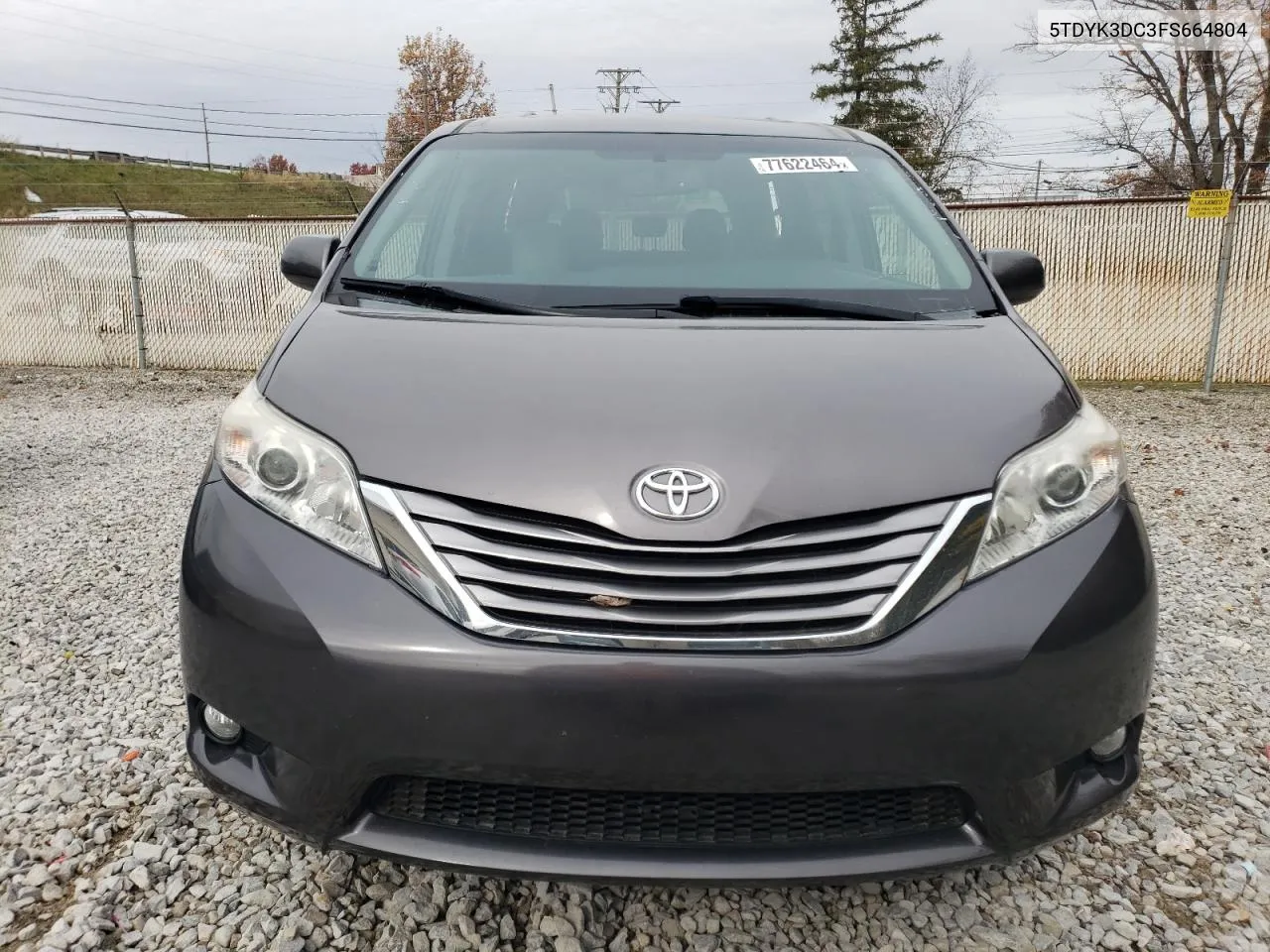 2015 Toyota Sienna Xle VIN: 5TDYK3DC3FS664804 Lot: 77622464