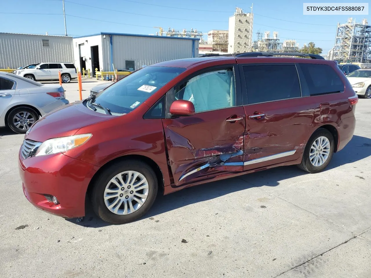 2015 Toyota Sienna Xle VIN: 5TDYK3DC4FS588087 Lot: 77676214