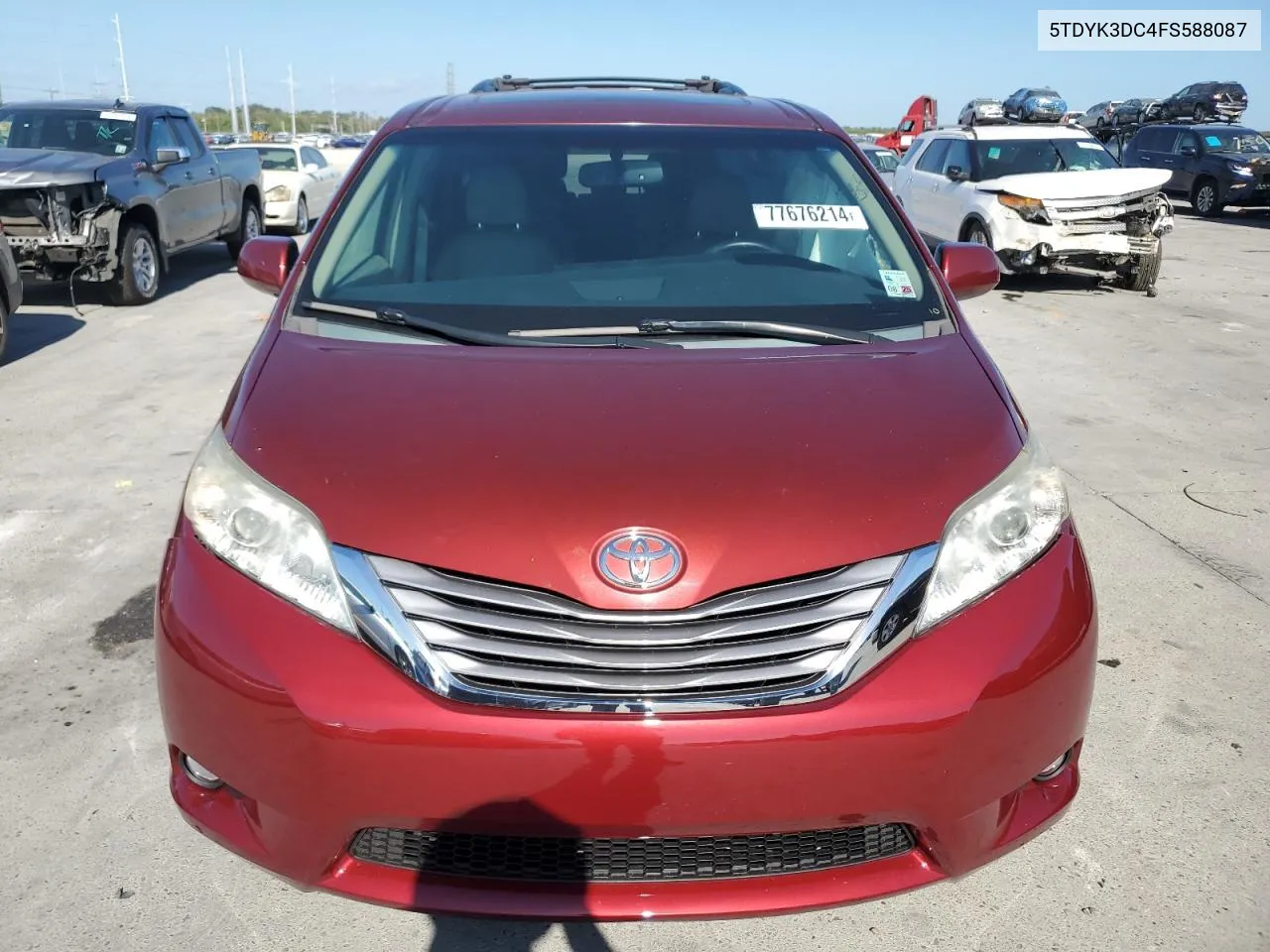 2015 Toyota Sienna Xle VIN: 5TDYK3DC4FS588087 Lot: 77676214