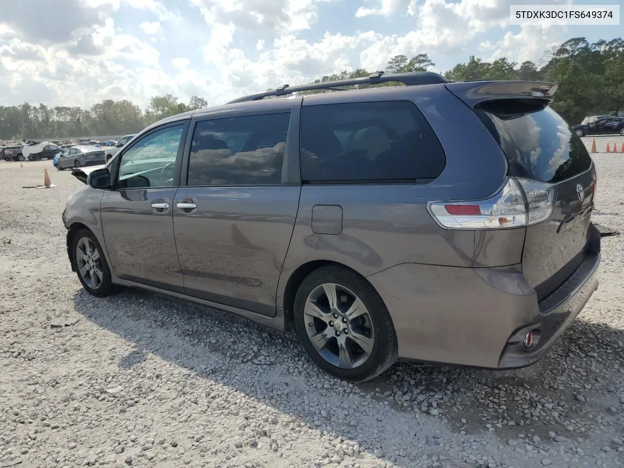 2015 Toyota Sienna Sport VIN: 5TDXK3DC1FS649374 Lot: 78036424